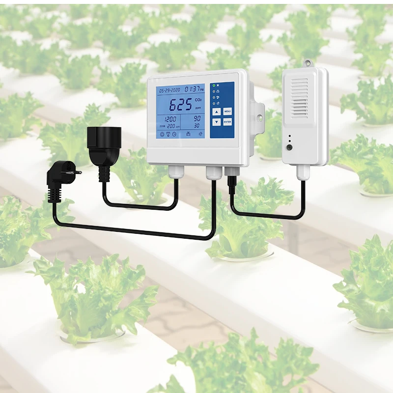5-20m remote sensor Intelligent Growing  Smart Temperature CO2  Controller for  greenhouse, mushroom, grow tent