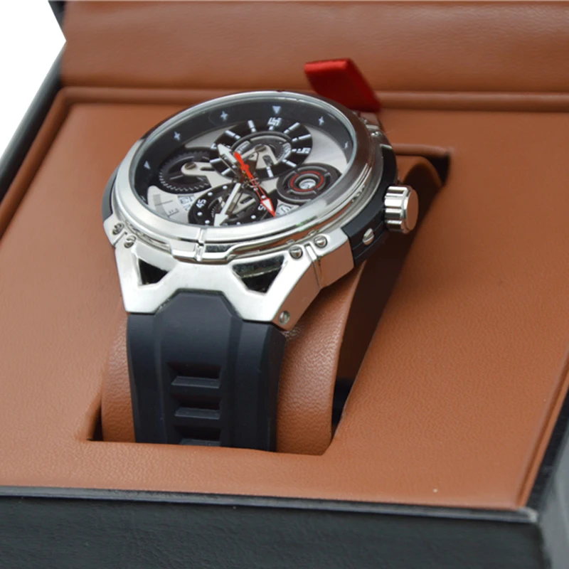 hot sale skeleton dial quartz male watches luxury cool water resistant sports men chinese wrist watch erkek kol saati  watches