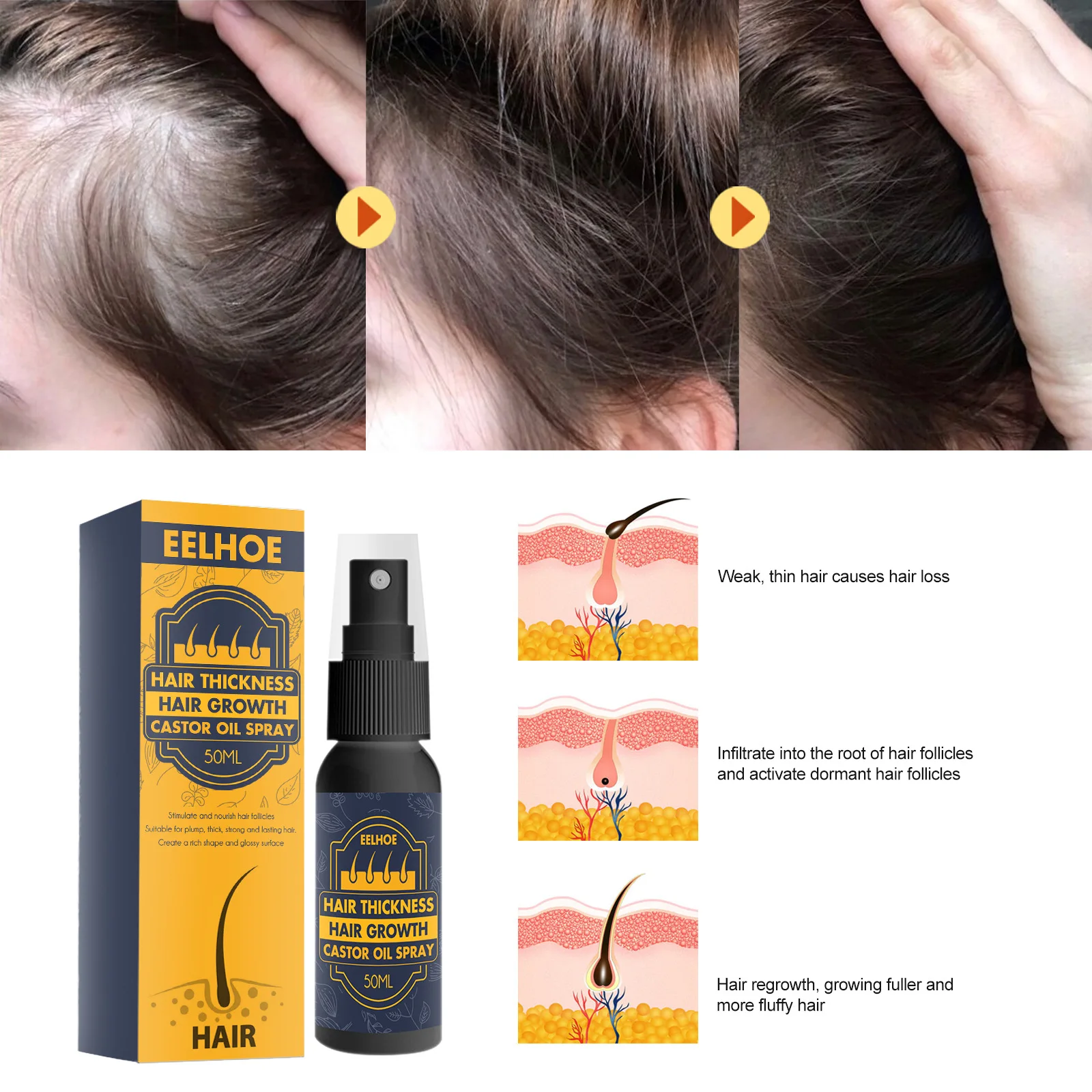 Occa Free Samples Hair Care Product Keratin Treatment Private Label Repair Keratin Organic Argan Hair Serum Growth Castor Oil