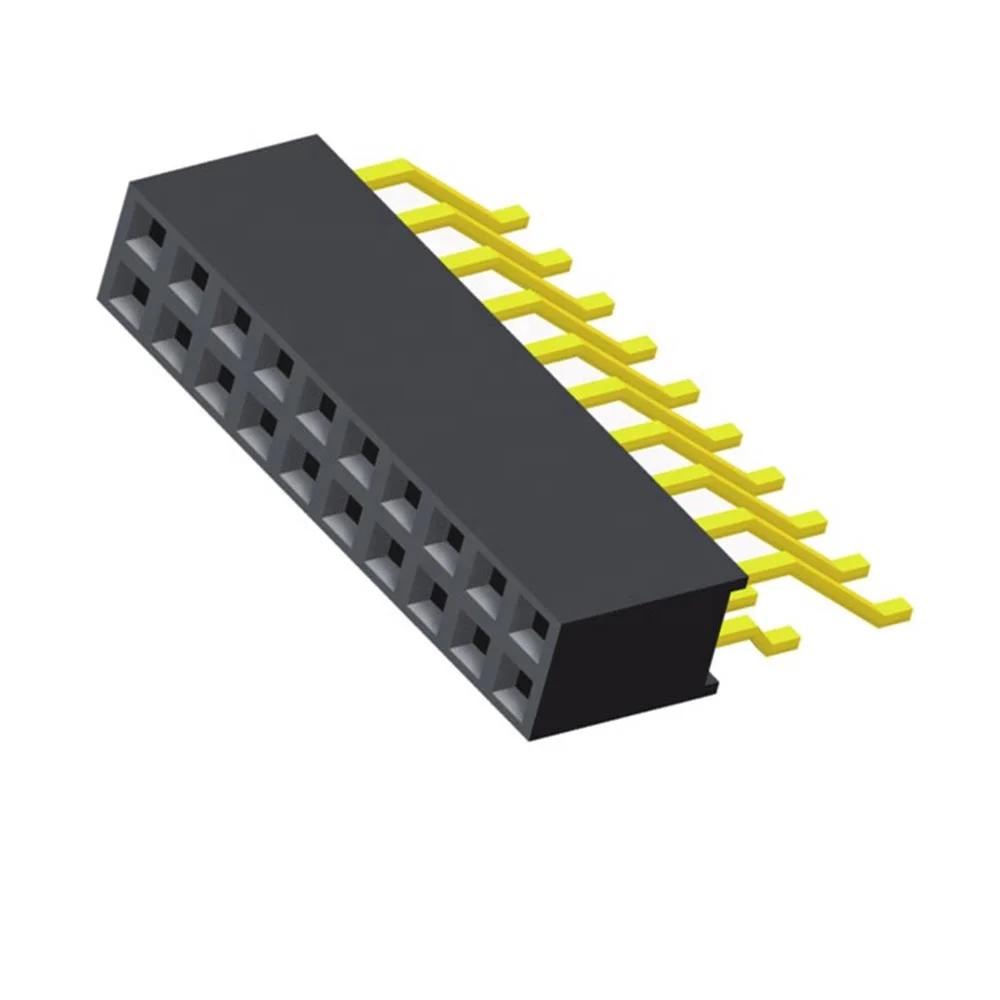 Right angle SMT Z type 1.0mm pitch horizontal SMD female header receptacle