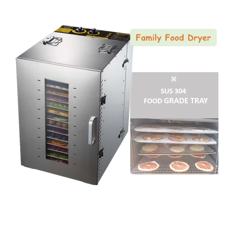 16 Trays Food Dryer Mechanical Knob Switch Jerky Dehydrate Machine Foshan Supplier Electric Fruit Dehydrator