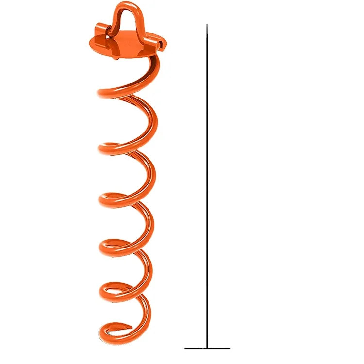 Metal tent spiral nail outdoor camping ground screw anchor twist stakes kit tie down securing backyard trampoline anchors