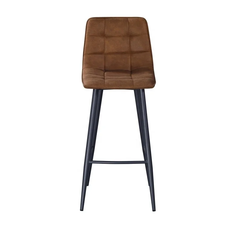 Modern Luxury Metal Nordic Kitchen High Bar Chairs Contoured Back Bar Stool For Bar Table Home Furniture