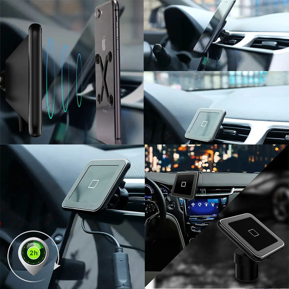 IPSKY сильное магнитное android IOS мобильный телефон Быстрая зарядка автомобиля qi Беспроводное зарядное устройство