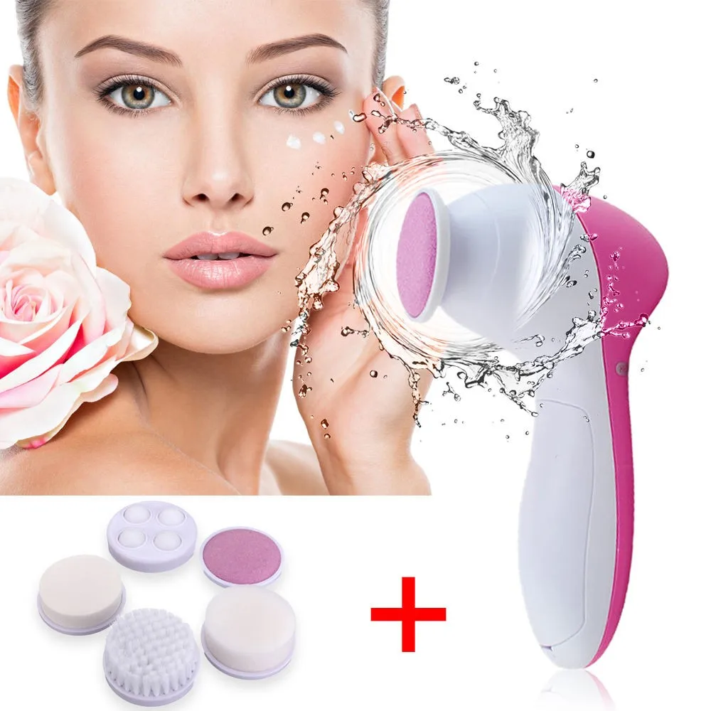 Usb Vibrating Facial Cleansing Brush cleanser Massager Waterproof limpiador Silicone Electric Facial Face Brush