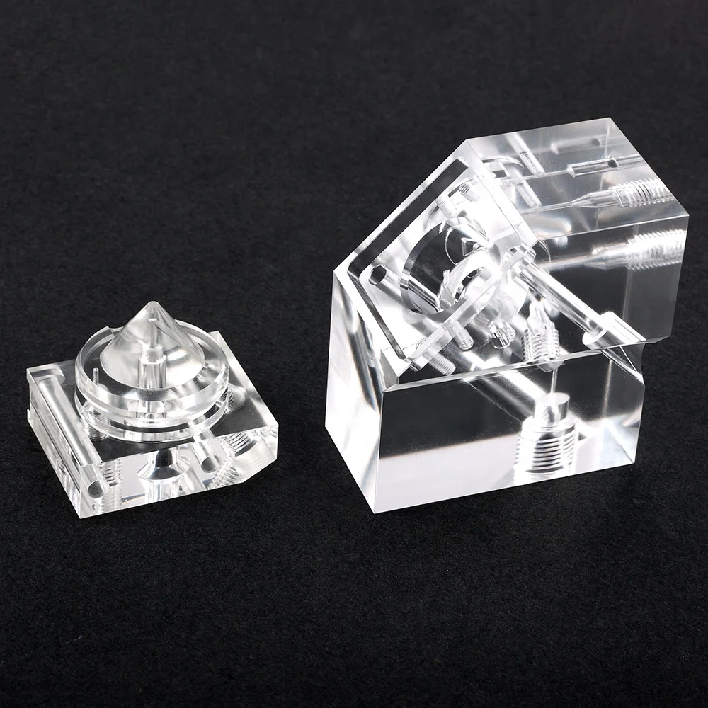 Высокоточный CNC изготовленный на заказ акриловый коллектор точность H12 клапан изготовленные акриловые детали