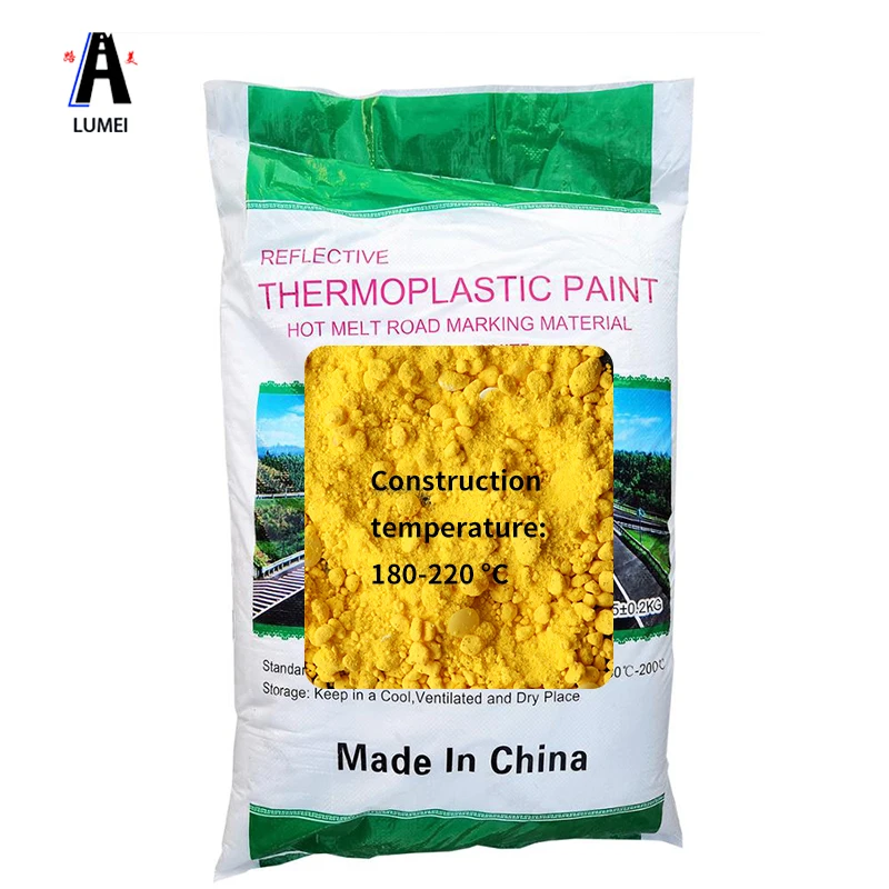 Classic reflective hot melt line marking paint 25% glass bead reflective fluorescent thermoplastic road marking white paint