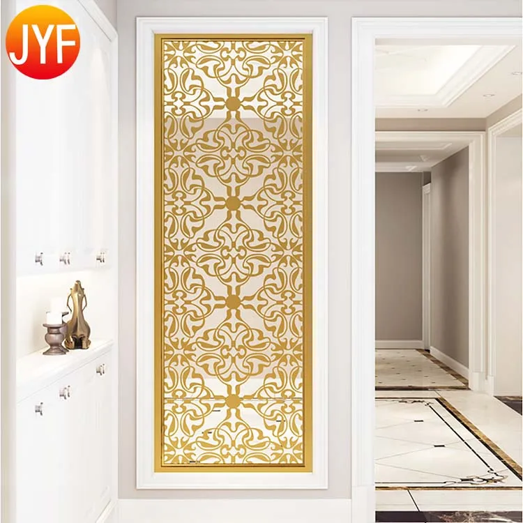 H633 Flower Pattern Laser Cut Stainless Steel Hanging Room Divider Price