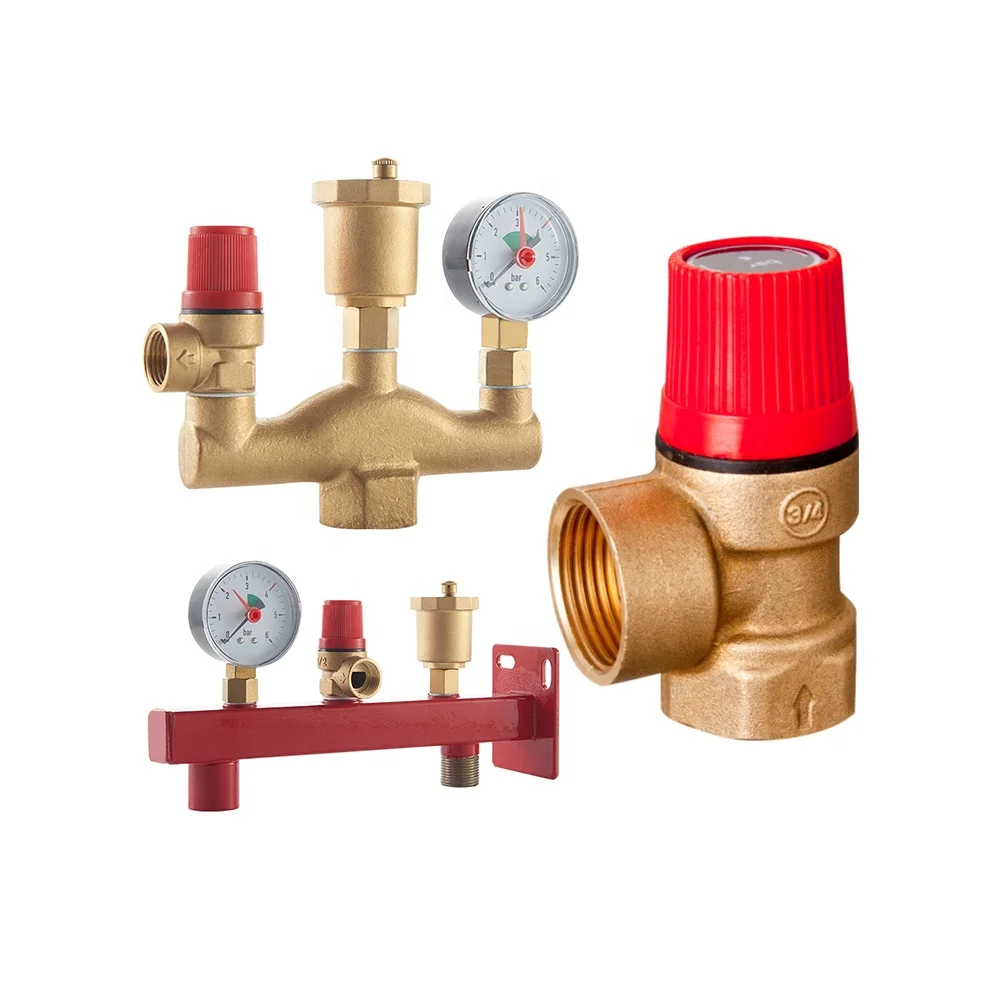 Boiler Pressure 1 inch  Gas Water Relief Safety Valve Group With Automatic Shut-off Valve Blowdown