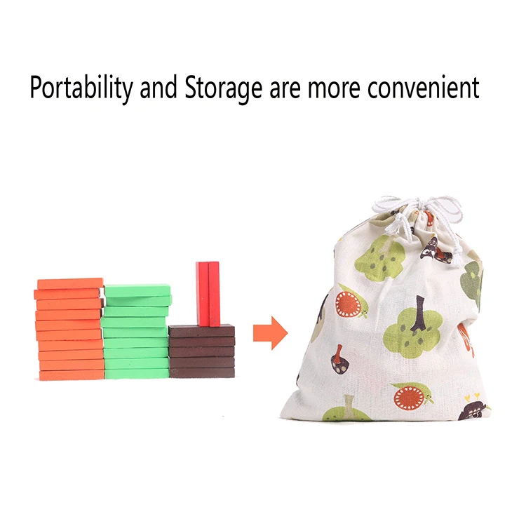 wholesale custom 480pcs wooden play domino festool blocks games set in wooden box