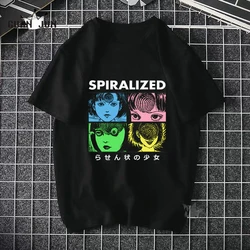 Horror Spiralizer Demonizer Funny T Shirt Men Unisex Harajuku T-Shirt Tomie Junji Ito Japan Anime Tshirt Graphic Top Tees Male