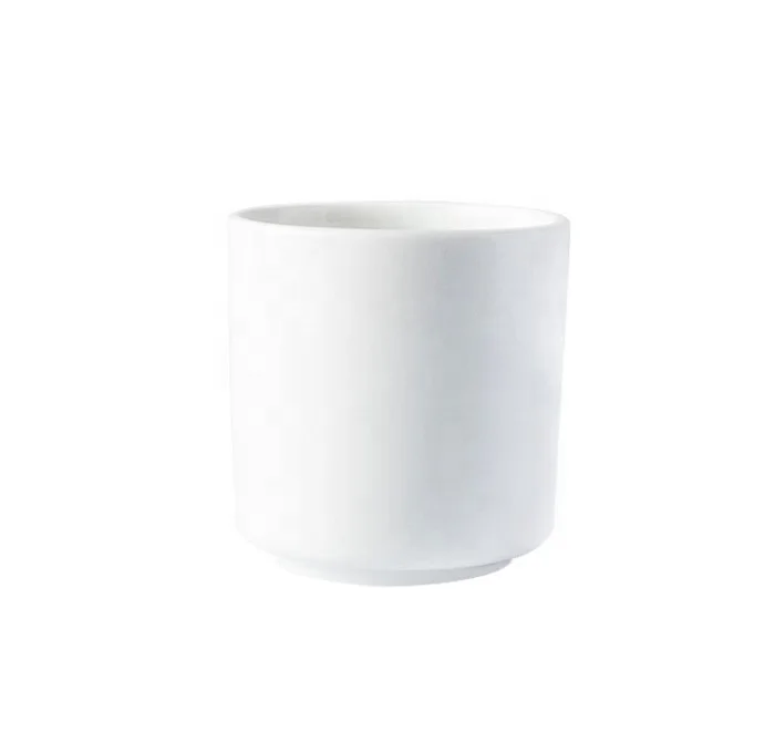 
Japanese household tea set cup white no hand white porcelain hand cup restaurant practical round straight ceramic cup 