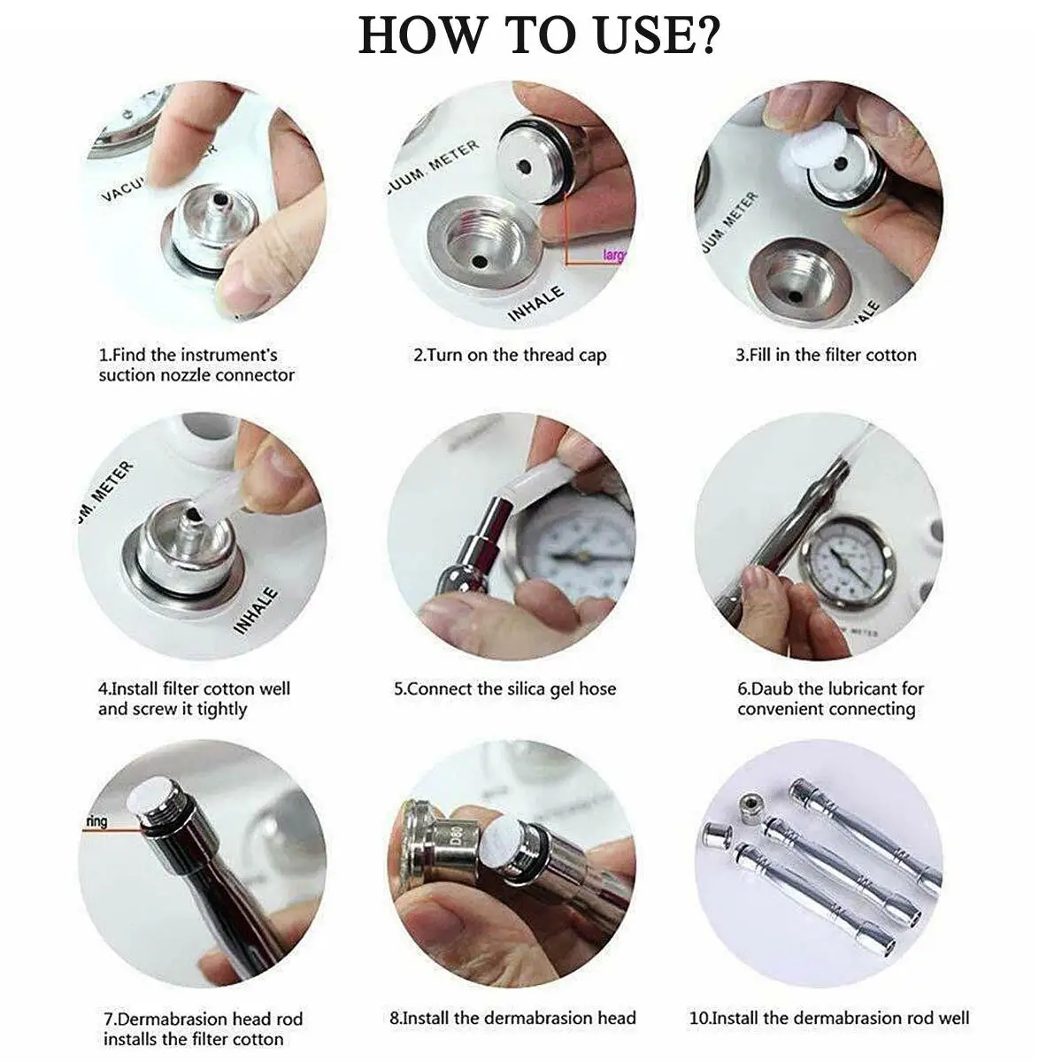 Professional Microcrystalline Dermabrasion Beauty Machine New Diamond for Face Nose Head Tightening UK Plug