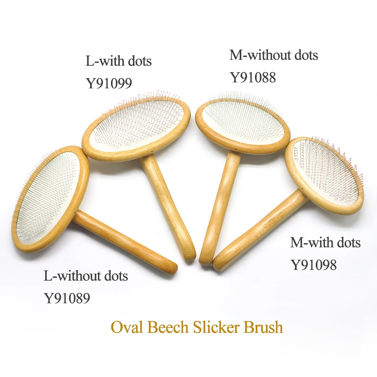 Baoli Odm Mascotas Cepillo 115x172mm Pet Wooden Grooming Brush Pet Massage Cleaning Slicker Brush Set With Sticky Ball Hair Remo