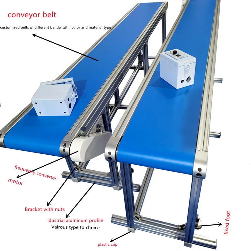 Factory Professional Custom Adjustable Assembly Line Belt Turning Machine Equipment Small Incline Angle Belt Conveyor/Dip Angle