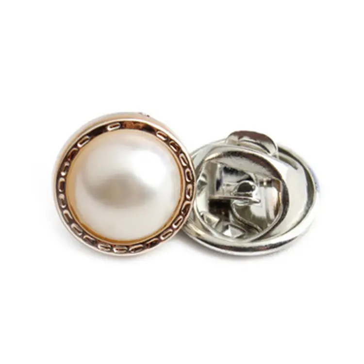 Excellent quality fancy gold flower metal sewing button for garment