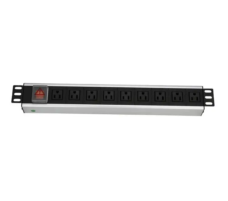 Rack PDU Power distribution unit industrial socket cabinet rack mount 9 way socket Power strip switch surge pdu