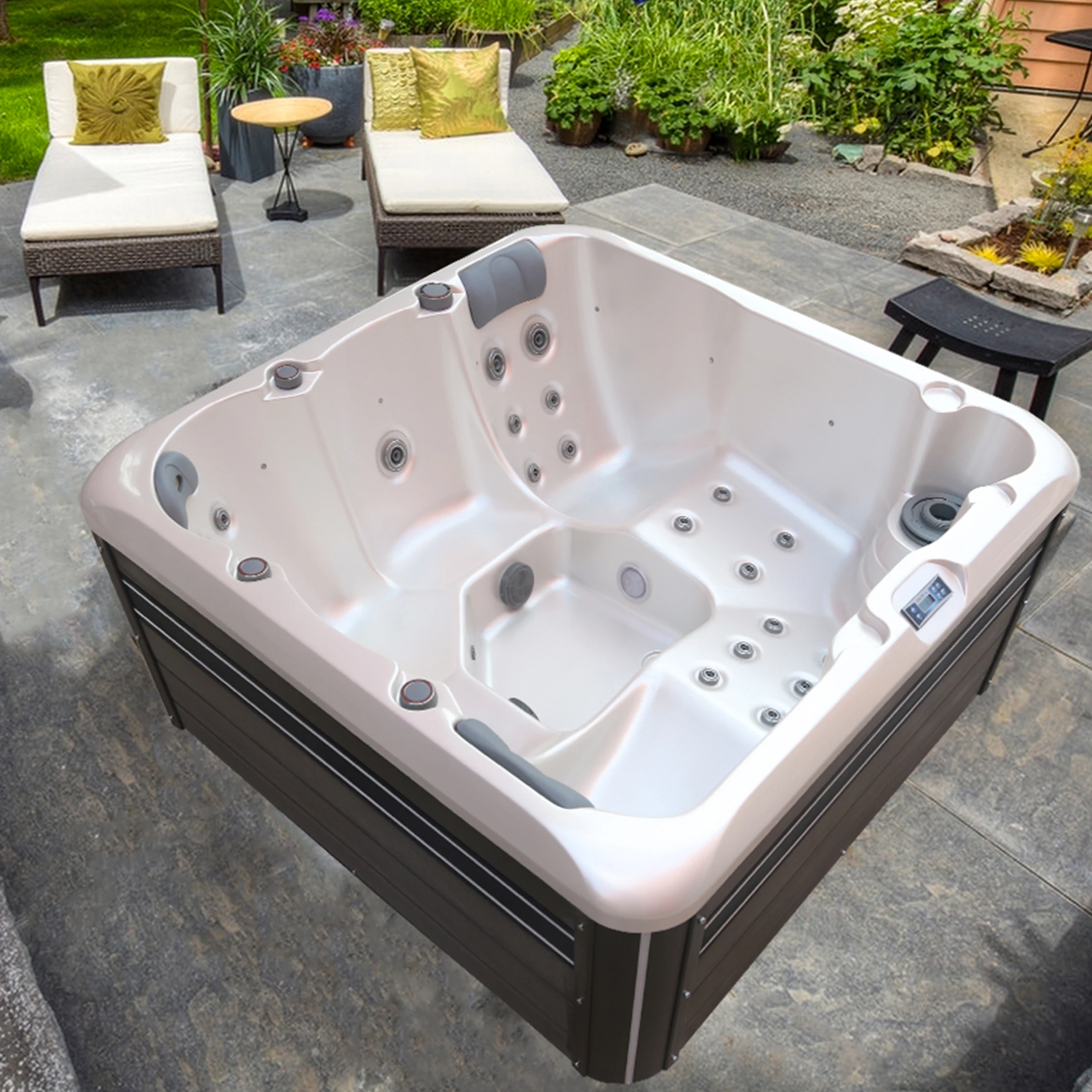 2 Lounge Outdoor Spa Acrylic Hot Tub Whirlpool Massage Bathtub Balboa System