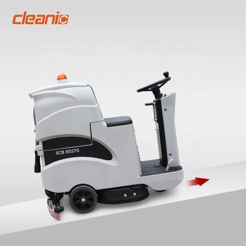 Durable battery industrial ride on floor pressure washer scrubber cleaner for warehouse concrete floor cleaning