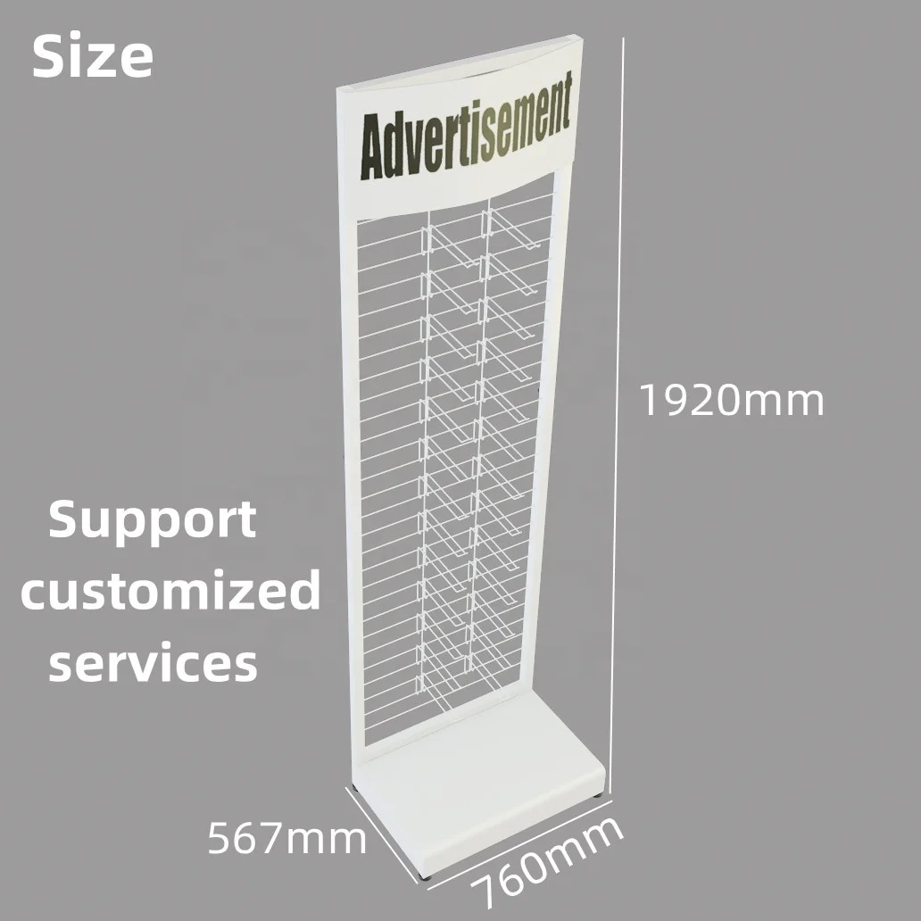 Custom Store Retail Key Chain Toy Stationery Phone Case Accessories Greeting Postcard Floor Metal Wire Hook Display Rack Stand