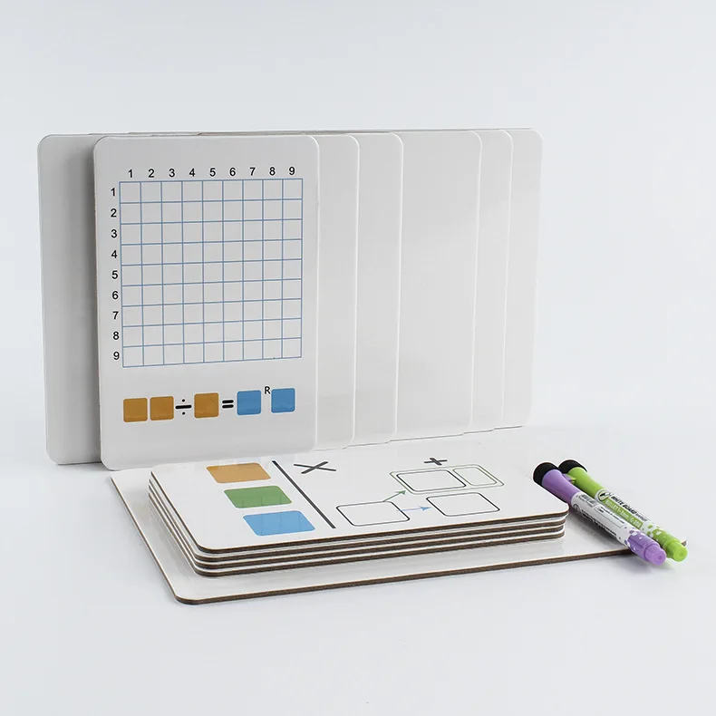 No Frame Double-sided Kids Lapboard, A4 A5 Size Dry Erase Lapboard MDF Board Custom Printing Dry Erase Board