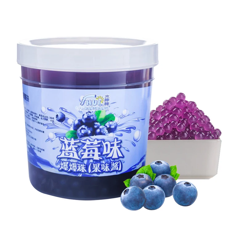1.3kg Hot Selling Sell Popping Bobo Fruit Flavor Popping Boba Exploding Bursting Boba Tapioca Pearls