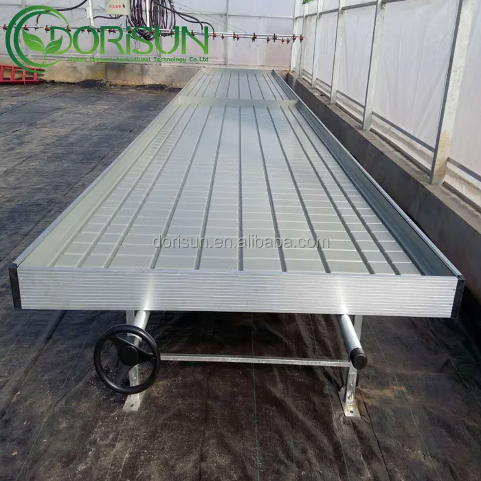 USA Canada Medical Herb Seedbed Greenhouse Hydroponic Rolling Benches Flood Table Grow Trays Rolling Bench
