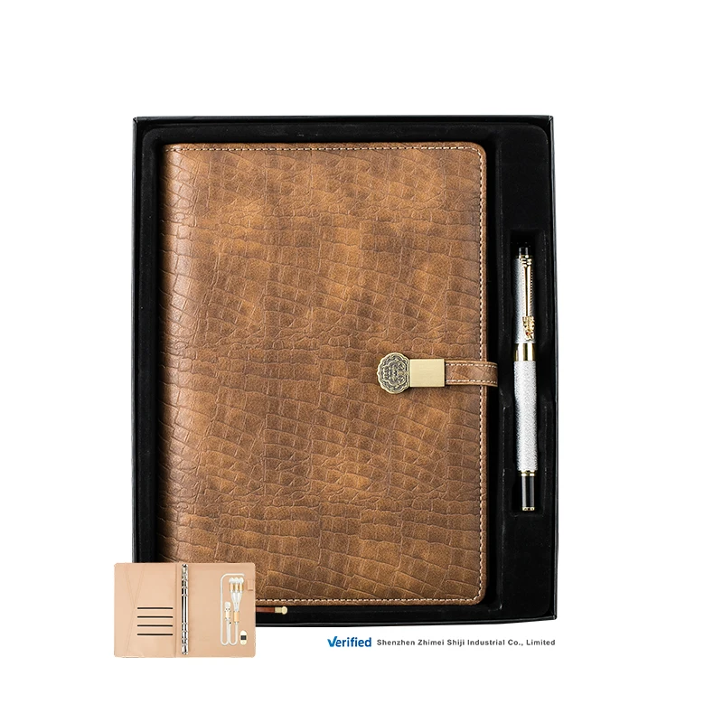 2024 Latest Customized A5 Notebook High Quality Best Selling Binding Journal with 8000mAh Cell Phone Powerbanks