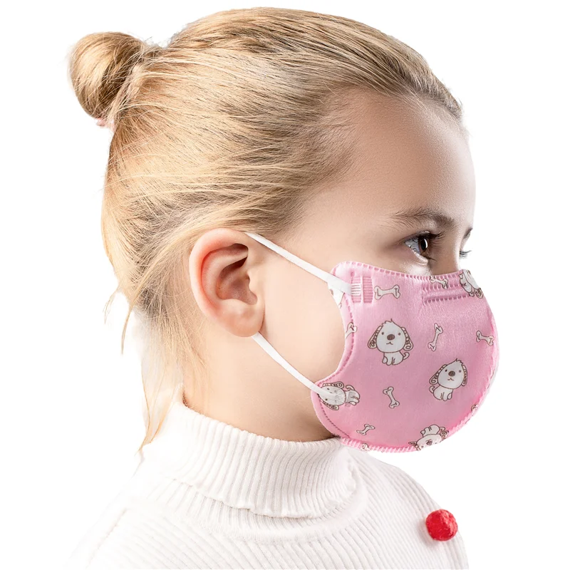 Factory Wholesale Valved Folding  Baby Mask Filter Face KN95 Breathing Nose Dust Masks