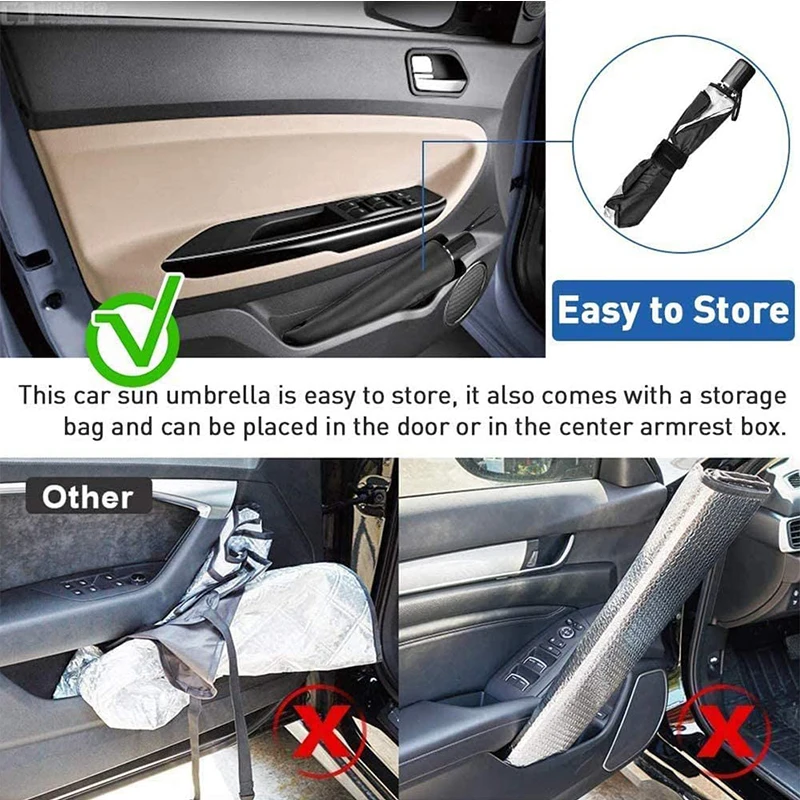Hot sale UV rays and heat sun visor protector fold able windshield sun shade car umbrella