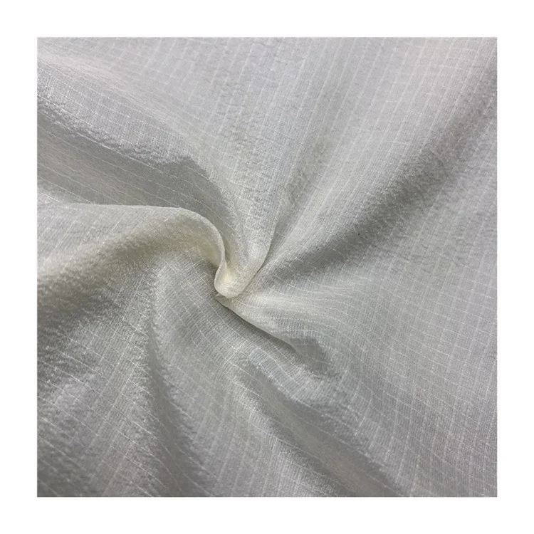 
Ripstop Crepe Wrinkle Crinkle Nylon Taffeta Fabric Matt Woven Windbreaker Fabric 