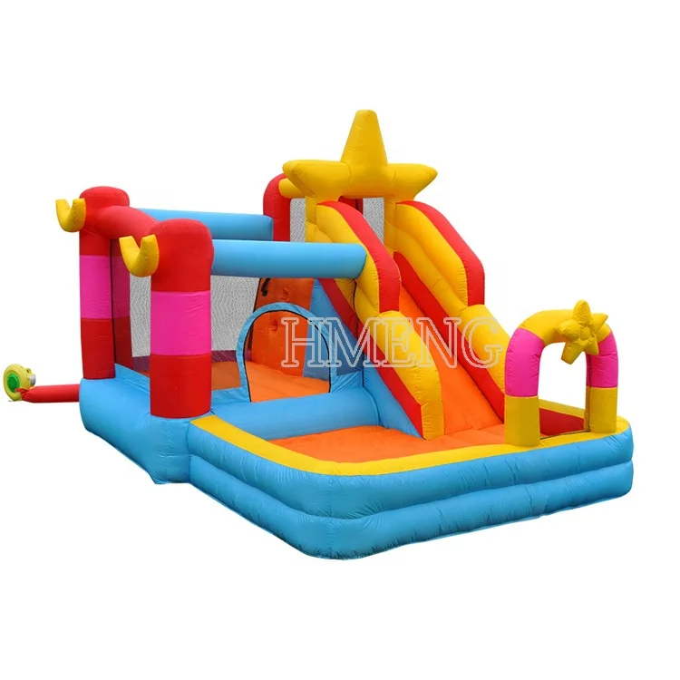 Hot Sale Inflatable Jumping Castle Air Bounce House With Slide For Kids