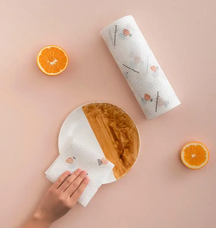 Kitchen Good Helper Disposable Reusable Unpaper Towel Non-woven Fabric Cotton Lazy Rags Cleaning Rags
