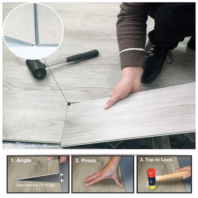 Free Sample Professional Hybrid Spc Vinyl Floor 6.5 MM Spc Flooring Unilin Click Technology