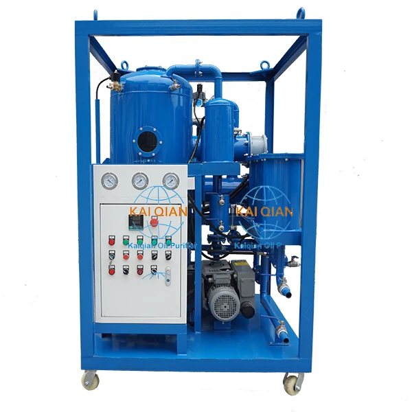 600-1800l/H Small Portable Zl-J Series Transformer Oil Purifier With Quick Connector