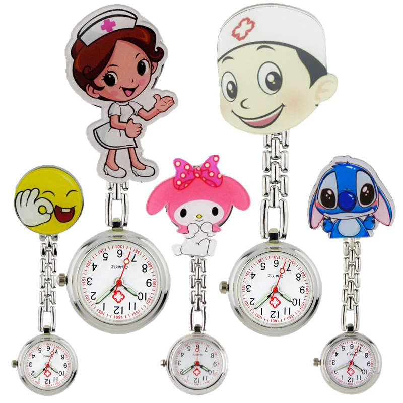 Cartoon Clip Pendant Pocket Watch for Nurse Doctor Clock Gifts Medical Clock Men Women New Arrival 2019 Japan movement