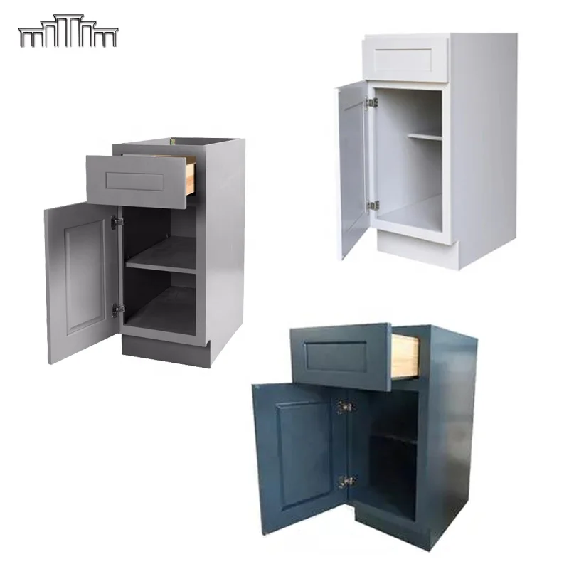 Factory Automatic Production Wholesale Modular Solid Wood MDF Cyber Grey Navy Blue Paint Kitchen Cabinets Unit Modern Furniture
