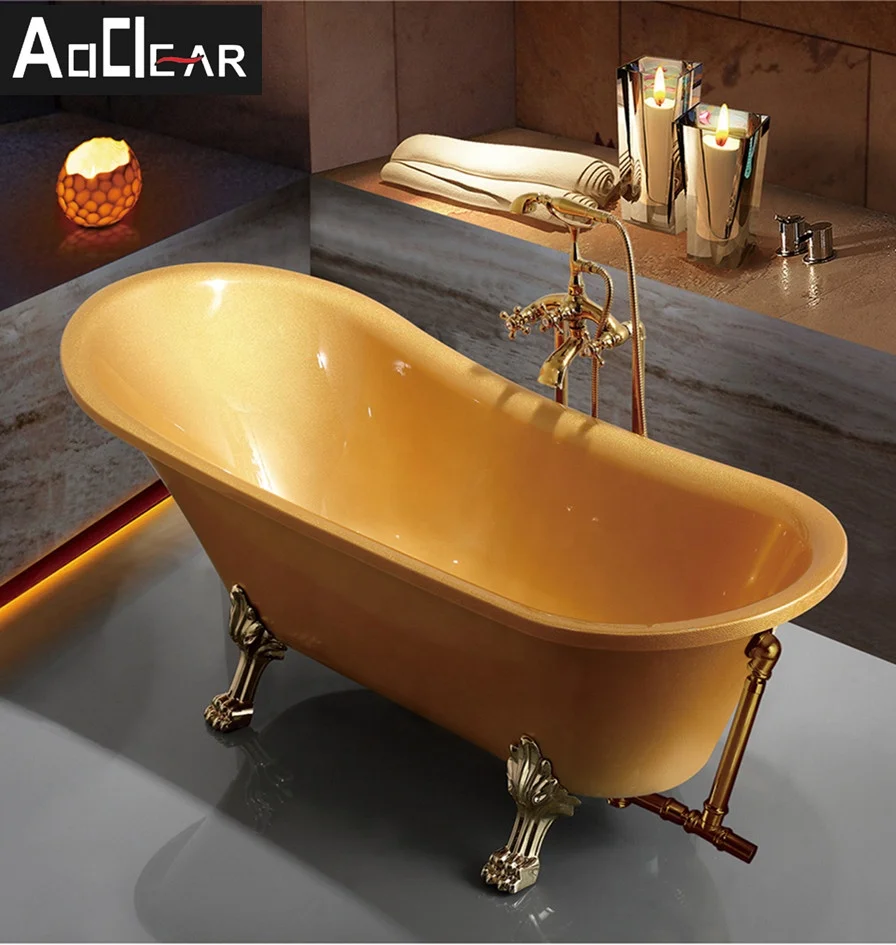 Golden antiqu heated soaking clawfoot tub feet other bath tubs freestanding bathtub