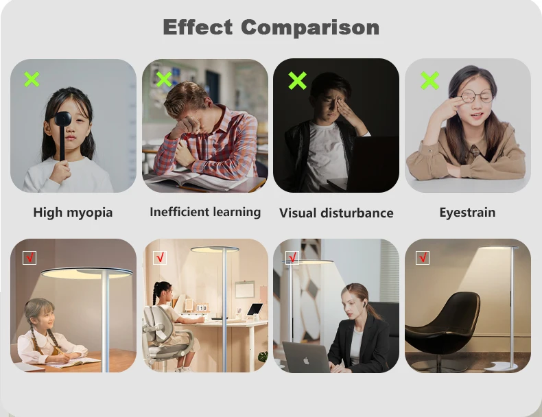 Modern Brightness Adjustable Eye-Protection indoor Led Smart Life Floor Lamps with Infrared Sensor full Spectrum
