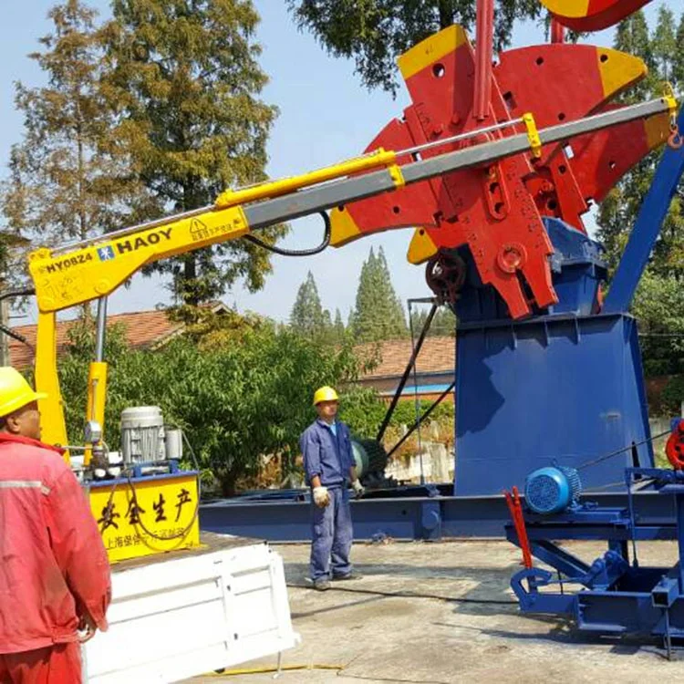 800kg 1000kg Small Marine Hydraulic Crane Electric Remote Control Folding Deck Cruise Ship Crane Hoist