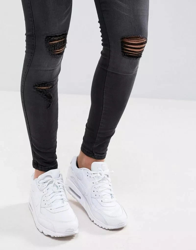 
Hot selling Ripped Stretch Mens Jeans Pencil Elastic Waist Casual Pants Boys Damage Disstred Trousers With Zipper Fily Closured 