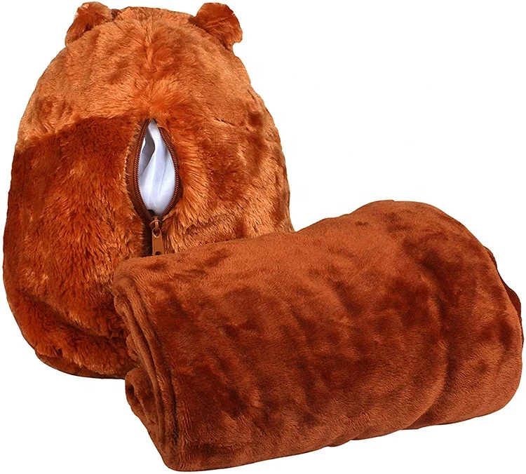 
Amazon Hot Cute Cartoon Hamster Shape Hand Warm Reversible Pillows Blankets Dolls 