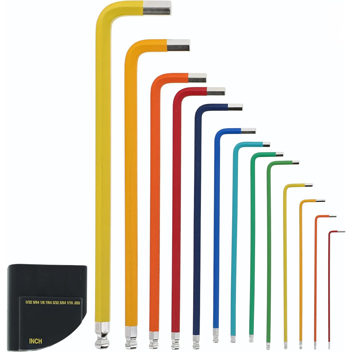 9PC 13PC Crafted Hex Key Set with Color Coded Sleeves Metric and Standard Allen Key Set Hex Key with Ball End