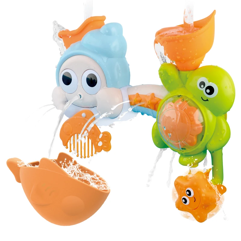 tortoise marine animal flow water rotor toy spray water beach game of child bath toys sets