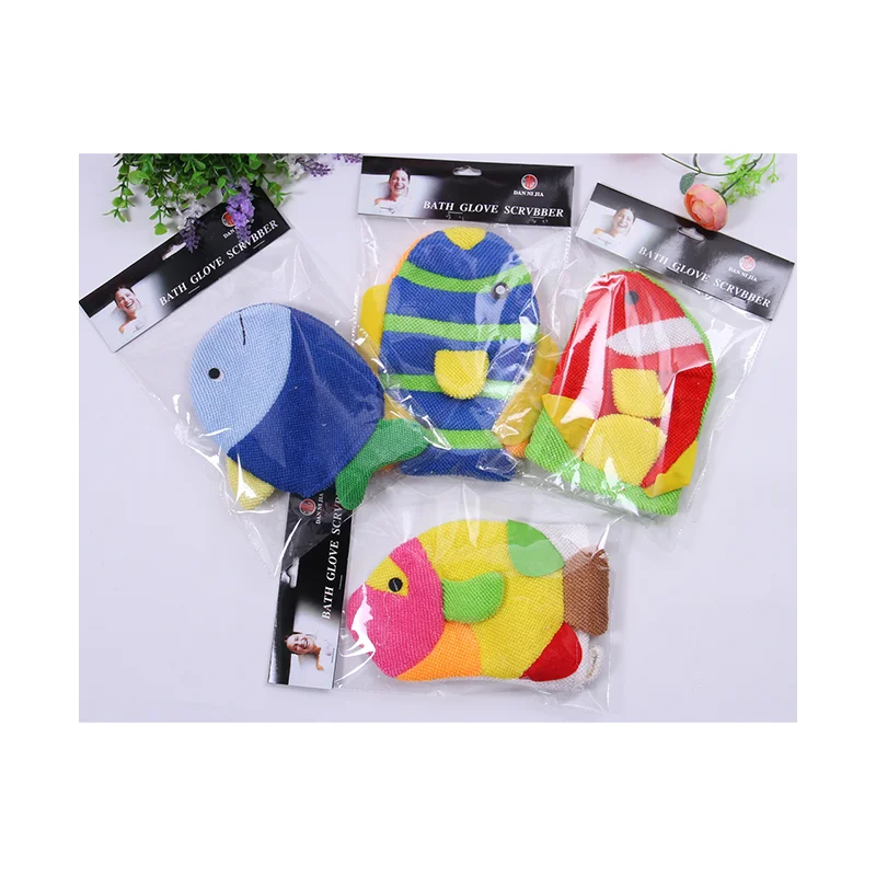 Cartoon Bath Gloves Rabbit Monkey Frog Duck Scrub Bath Towel Beauty Children bath gloves