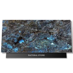 Brazilian Natural Stone Blue Granite Blue Labradorite Granite Slab for Luxury Dining Table Top