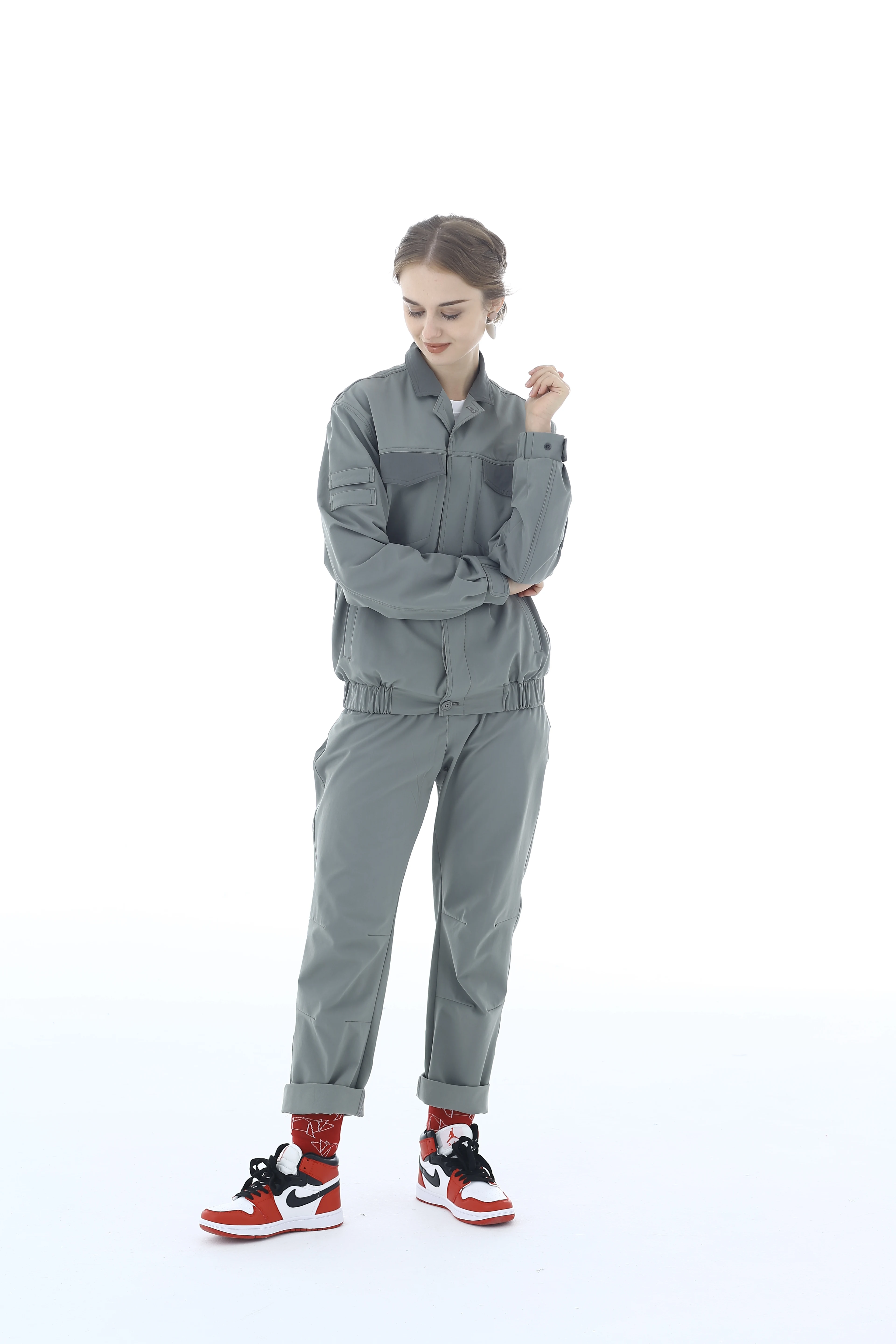 Grey Long Sleeve with Anti Static Properties for Comfortable Labor Protection Working Clothes