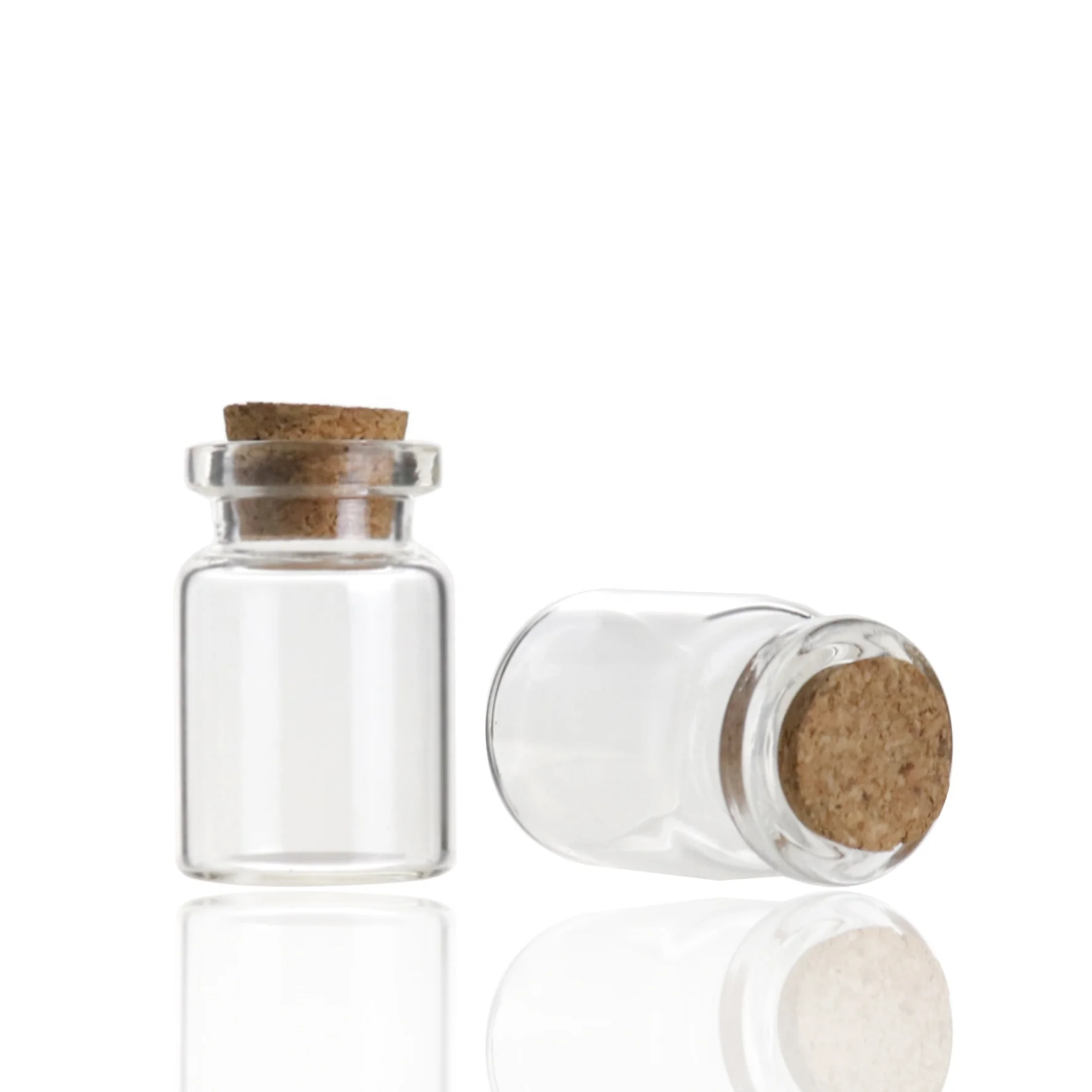 Cork transparent glass packaging bottle 2ml 3ml 4ml 5ml 6ml 7ml 8ml current home decoration bottle with wood lid