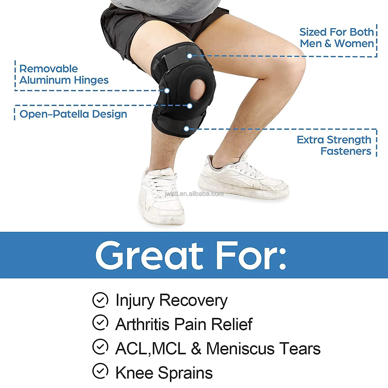 Factory Price Healthcare Orthopedic Clinic Rehabilitation Knee Brace Orthosis for Dislocation