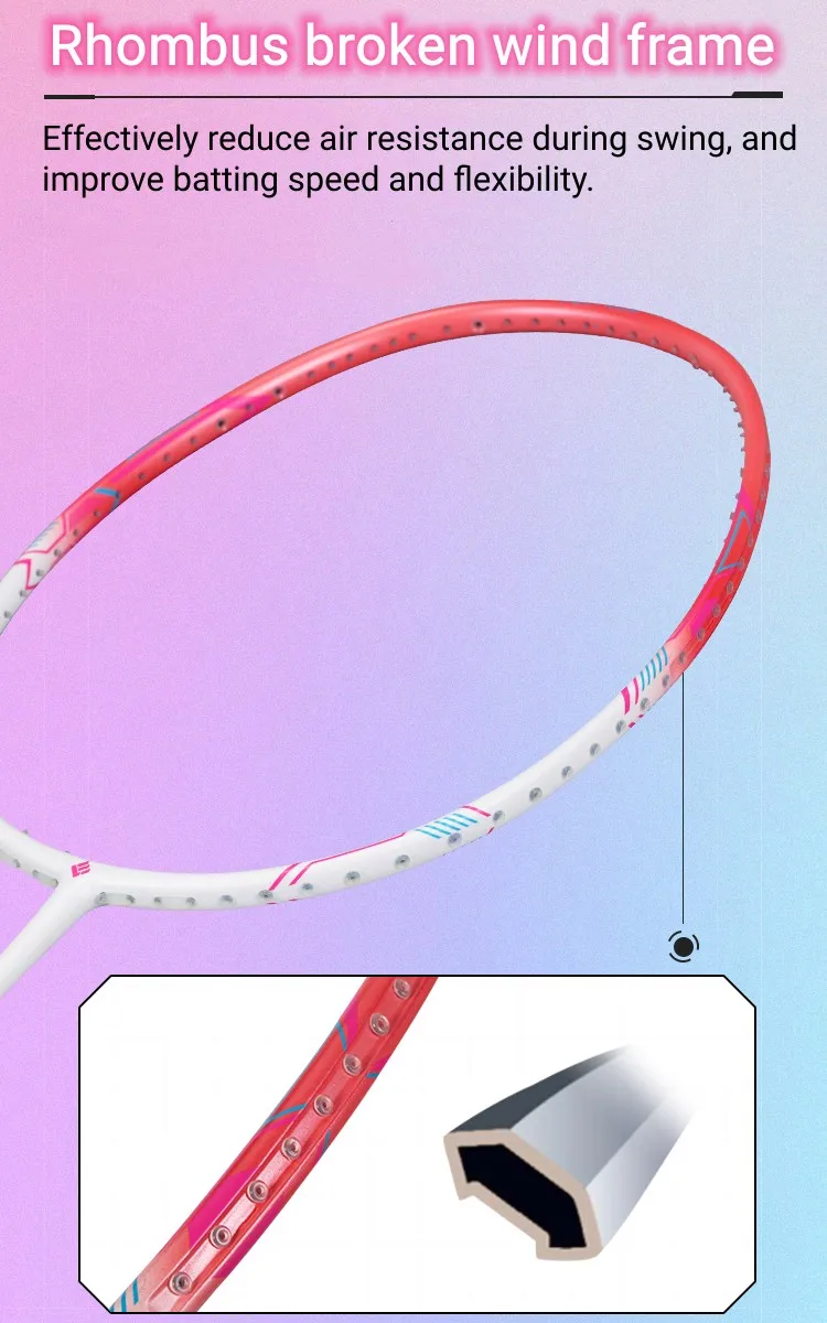 badminton racket  Set Wholesale  full carbon fiber Badminton Racket Lingmei C60